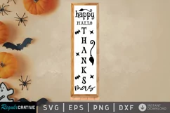 Happy hallo thanks mas SVG, Halloween Porch Sign SVG Design Product Image 1