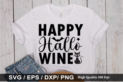 Happy Hallo Wine SVG - Halloween Design Product Image 1
