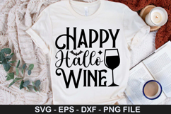 Happy Hallo Wine SVG - Halloween Design Product Image 1