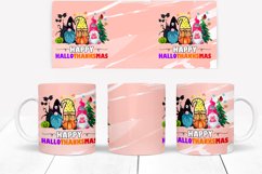 Happy Hallothankmas Mug Sublimation I 11 Oz Gnome Mug PNG