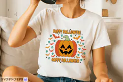 Retro Happy Halloween SVG PNG T-shirt Design Product Image 2