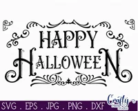 Happy Halloween | Halloween Farmhouse Sign Svg Product Image 2