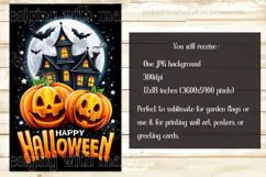 Happy Halloween Garden Flag, Haunted House Garden Flag d1 Product Image 2