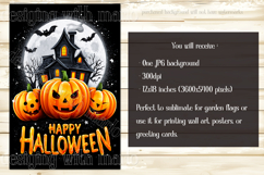 Happy Halloween Garden Flag, Haunted House Garden Flag d3 Product Image 2