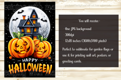 Happy Halloween Garden Flag, Haunted House Garden Flag d6 Product Image 2