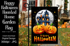 Happy Halloween Garden Flag, Haunted House Garden Flag d7 Product Image 1