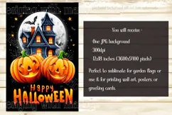 Happy Halloween Garden Flag, Haunted House Garden Flag d7 Product Image 2