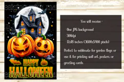 Happy Halloween Garden Flag, Haunted House Garden Flag d8 Product Image 2