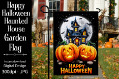 Happy Halloween Garden Flag, Haunted House Garden Flag d9 Product Image 1