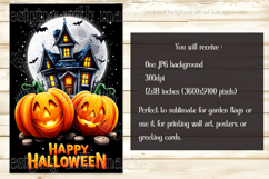 Happy Halloween Garden Flag, Haunted House Garden Flag d9 Product Image 2