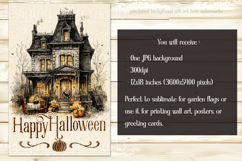 Happy Halloween Garden Flag, Vintage House Garden Flag Product Image 2