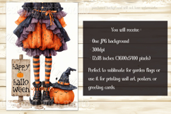 Happy Halloween Garden Flag, Witch Legs Garden Flag d10 Product Image 2
