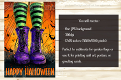 Happy Halloween Garden Flag, Witch Legs Garden Flag d3 Product Image 2