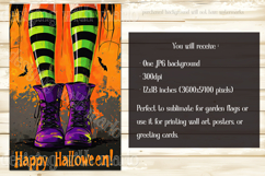 Happy Halloween Garden Flag, Witch Legs Garden Flag d4 Product Image 2