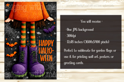 Happy Halloween Garden Flag, Witch Legs Garden Flag d6 Product Image 2