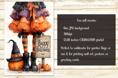 Happy Halloween Garden Flag, Witch Legs Garden Flag d7 Product Image 2