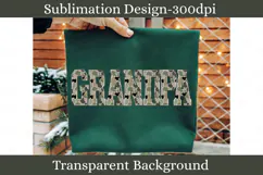Grandpa Camo PNG, Camouflage Lettering Design Sublimation Product Image 2