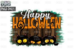 Happy Halloween Cats Sublimation PNG Only ! Product Image 1