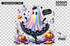 happy halloween chessboard ghost png, halloween ghost chess clipart, cute ghost with chess pattern, halloween sublimation ghost design, spooky cute halloween ghost png, chessboard pattern halloween art, halloween ghost digital design, quirky halloween gho