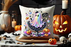 happy halloween chessboard ghost png, halloween ghost chess clipart, cute ghost with chess pattern, halloween sublimation ghost design, spooky cute halloween ghost png, chessboard pattern halloween art, halloween ghost digital design, quirky halloween gho