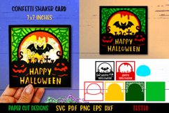 Happy Halloween Confetti Shaker Card | Halloween Card SVG Product Image 1