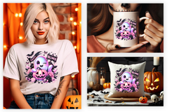 Happy Halloween Cute Ghost Clipart PNG Sublimation Design Product Image 2