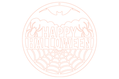 Happy Halloween Door Hanger Laser Cut SVG Product Image 2