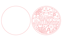 Happy Halloween Door Hanger Laser Cut SVG Product Image 2