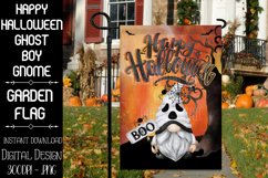 Happy Halloween Ghost Boy Gnome Garden Flag Sublimation Product Image 1