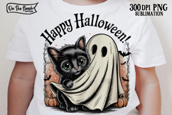 Happy Halloween Ghost Cat Png 