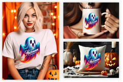 Happy Halloween Ghost Clipart PNG Sublimation Design Product Image 2