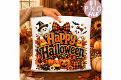 Happy Halloween Ghost Pumpkin Sublimation Png Product Image 1