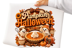 Happy Halloween Ghost Pumpkin Sublimation Png Product Image 2