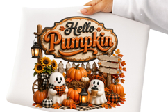Happy Halloween Ghost Pumpkin Sublimation Png Product Image 2