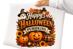 Happy Halloween Ghost Pumpkin Sublimation Png Product Image 2
