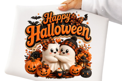 Happy Halloween Ghost Pumpkin Sublimation Png Product Image 2