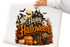 Happy Halloween Ghost Pumpkin Sublimation Png Product Image 2