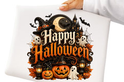 Happy Halloween Ghost Pumpkin Sublimation Png Product Image 2