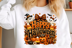Happy Halloween Ghost Pumpkin Sublimation Png Product Image 3
