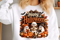 Happy Halloween Ghost Pumpkin Sublimation Png Product Image 3