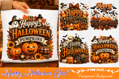 Happy Halloween Ghost Pumpkin Sublimation Png Product Image 1