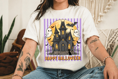 Happy Halloween Ghost Striped PNG Design Product Image 3