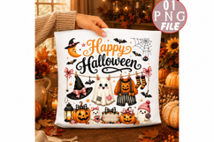 Happy Halloween Ghost Sublimation PNG Product Image 1