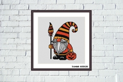 Happy Halloween gnome funny cross stitch pattern - Tango Stitch
