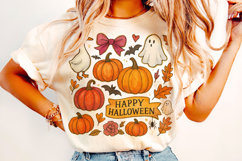 Halloween Pumpkins PNG, Fall PNG, Happy Halloween PNG, Ghost Product Image 2