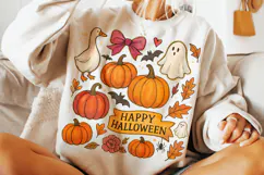 Halloween Pumpkins PNG, Fall PNG, Happy Halloween PNG, Ghost Product Image 1