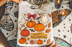 Halloween Pumpkins PNG, Fall PNG, Happy Halloween PNG, Ghost Product Image 3