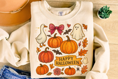 Halloween Pumpkins PNG, Fall PNG, Happy Halloween PNG, Ghost Product Image 4