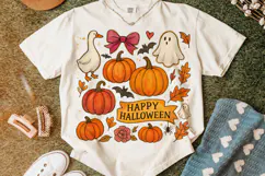 Halloween Pumpkins PNG, Fall PNG, Happy Halloween PNG, Ghost Product Image 5