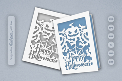 Halloween Greeting Card Papercut SVG Product Image 2